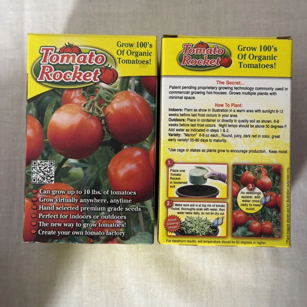 4 Tomato Rocket Organic 10lb + Yield‎ Garden & Containers Indoor Outdoor